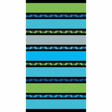 Gekleurd groene streepjes badlaken 86 x 160