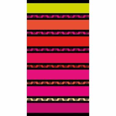 Gekleurd streepjes badlaken 86 x 160