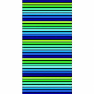 Gekleurd streepjes badlaken puka 90 x 170