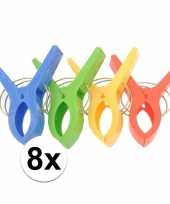 8x handdoek anti wind grote klemmen